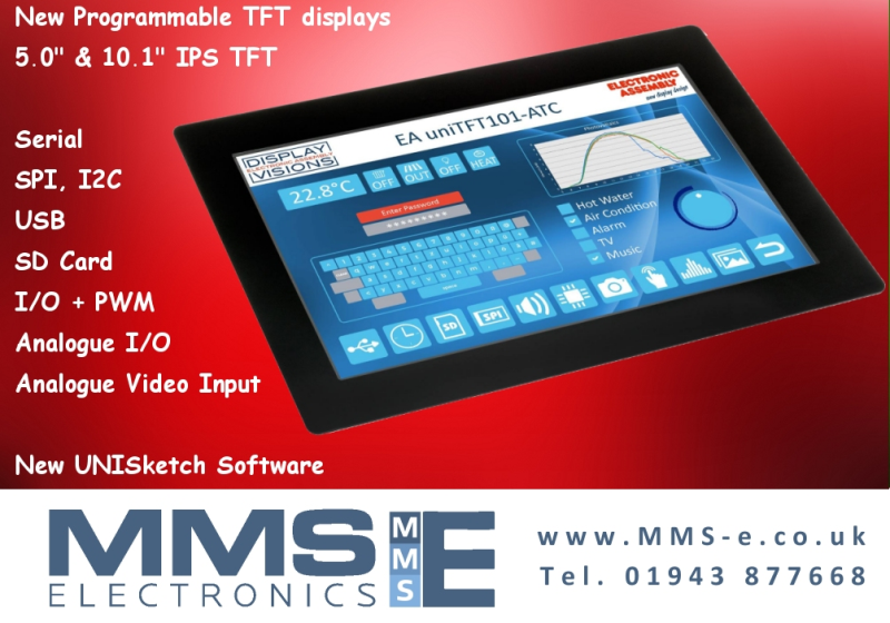 ea unitft101 nov 2017 New programmable TFT display with camera input