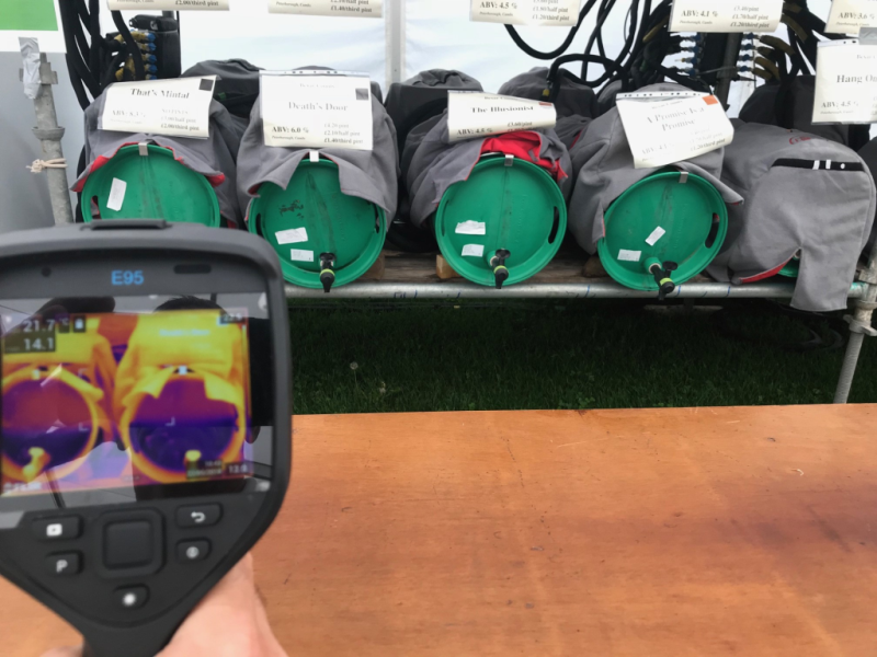 flir e95 monitors beer level in cask See when casks are running empty