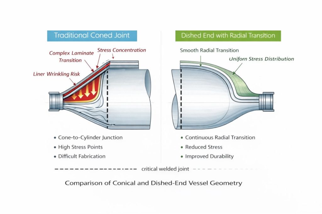 Conical20vs20dished20end20vessel20geometry Critical role for dished ends in plastic-lined GRP pressure vessels