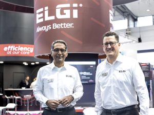 Dr. Jairam Varadaraj and Chris Ringlstetter HM2023 ELGi Introduces advanced compressed air solutions at Hannover Messe 2023