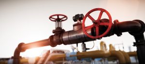 Gas tap with pipeline system at natural gas station 1 J22 - Reliable measurement of moisture in natural gas