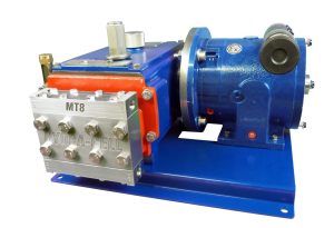 Hydra Cell MT8 with manual variable speed gearbox for use in explosion rated zones Seal-less, extremely low pulse and controllable pump in action at CHEMUK