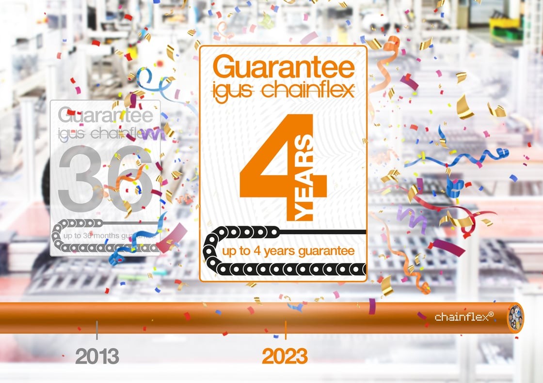 igus extends its cable guarantee to a record four years