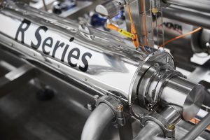 The HRS R Series of rotating scraped surface heat exchangers provides thorough mixing and heat transfer for products such as mechanically separated meat and emulsions Continuous processing more efficient than dealing with batches