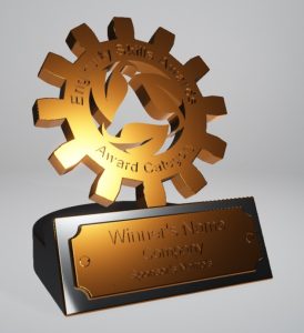 TrophyDesign Amazon engineering apprentice Arron Wilcock wins Enginuity Skills Awards Trophy Design Competition